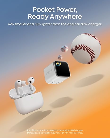 Anker Nano 45W-C Smart Display Gen Fast Charger 180° Foldable